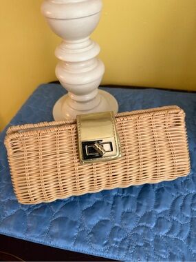 J. Crew Rattan Clutch